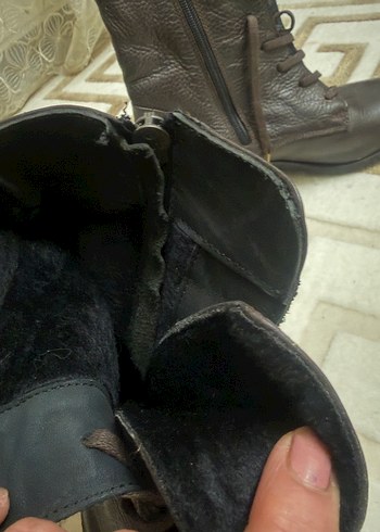 Kahverengi Deri Kadın Botları - Görsel 3