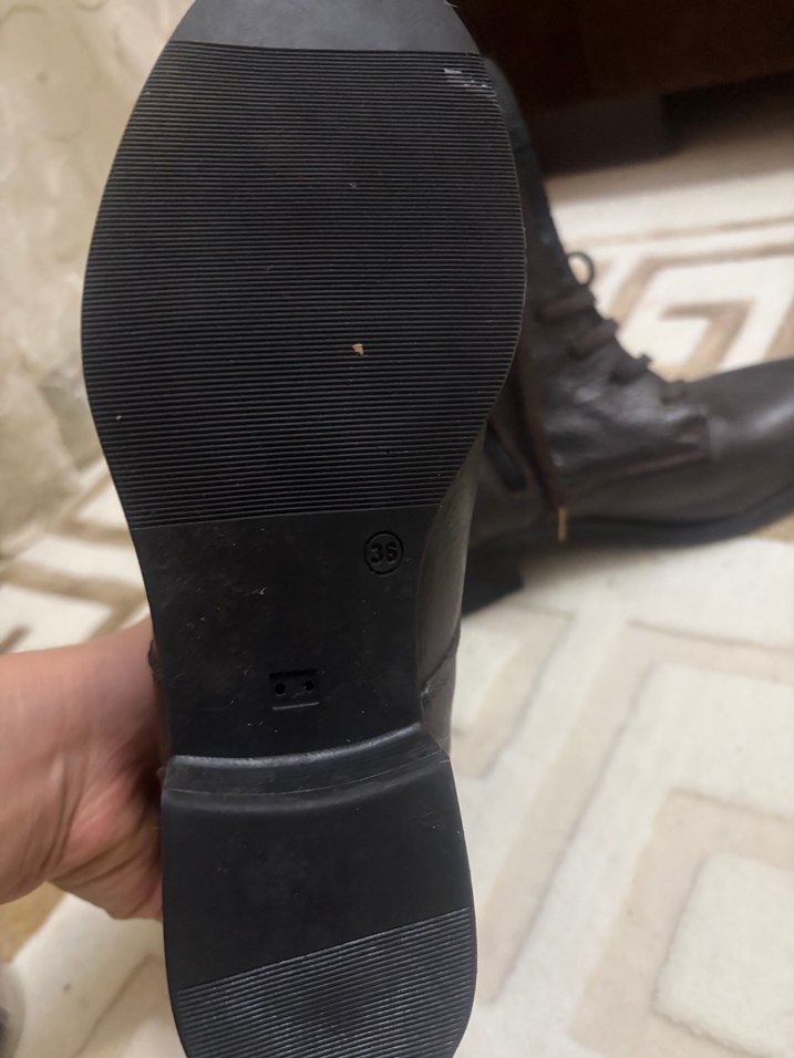 Kahverengi Deri Kadın Botları - Görsel 2