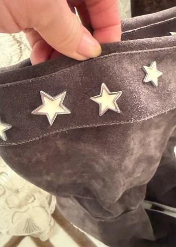 Kahverengi Kadın Süet Dolgu Topuklu Çizme - Görsel 3