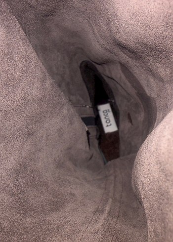 Kahverengi Kadın Süet Dolgu Topuklu Çizme - Görsel 9