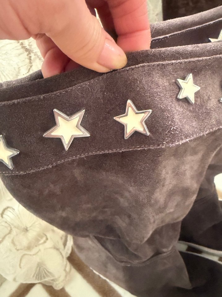 Kahverengi Kadın Süet Dolgu Topuklu Çizme - Görsel 3