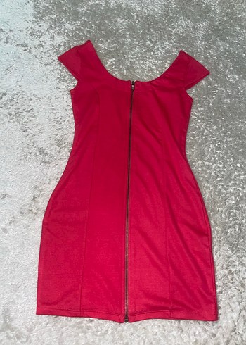 Pembe Kolsuz Midi Elbise - Görsel 3