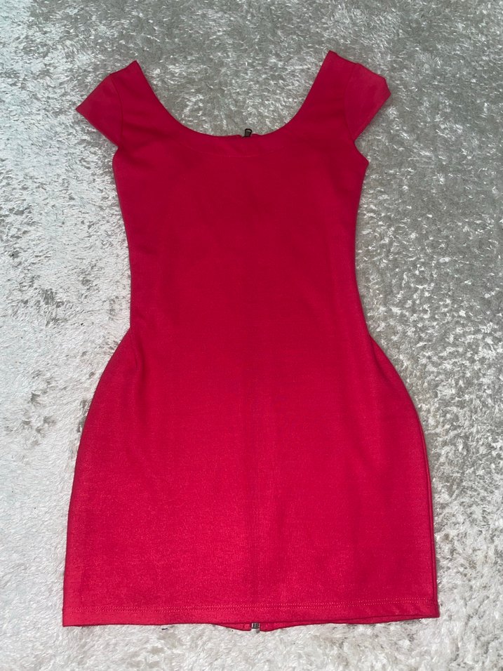 Pembe Kolsuz Midi Elbise - Görsel 2