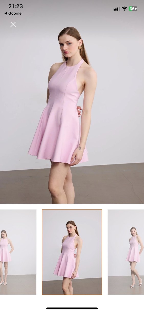 Pembe Mini Kısa Elbise - Görsel 2