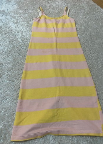 Çizgili Uzun Askılı Plaj Elbisesi - Görsel 3