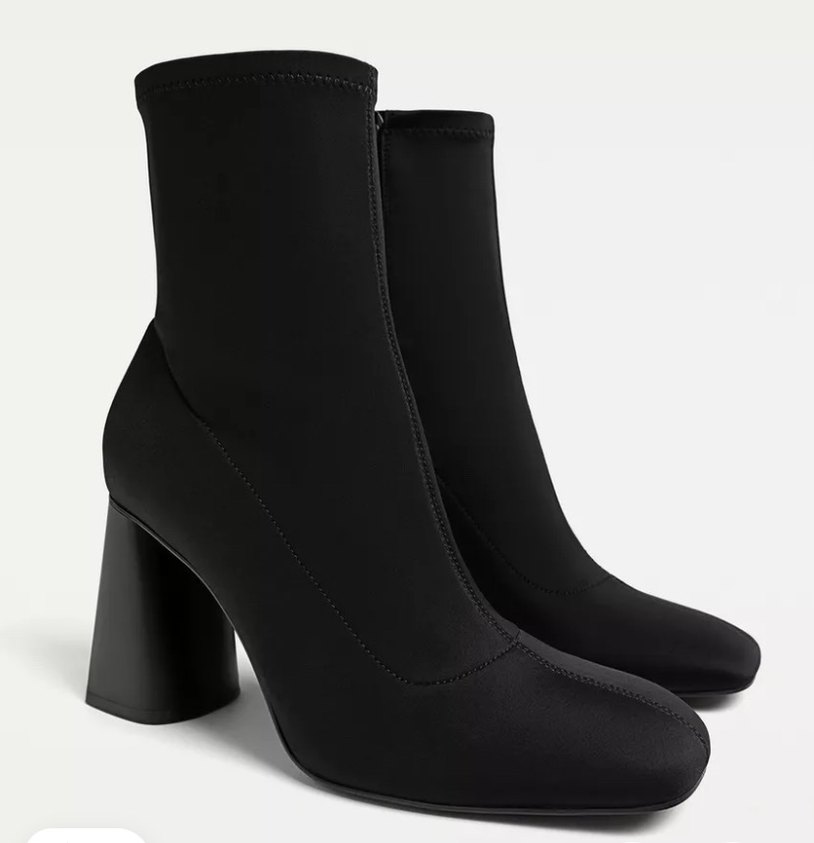 Stradivairus siyah topuklu çizme - Görsel 2