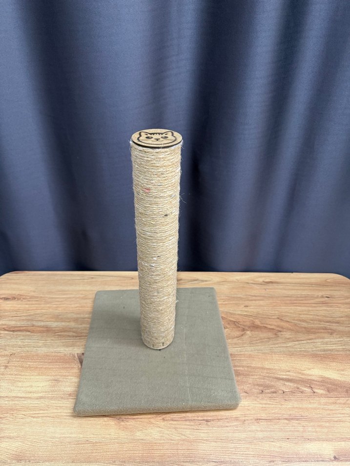 Bej ve gri kedi tırmalama direği - Görsel 2