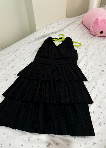 Siyah Şık Mini Mezuniyet Balo Gece Elbisesi - Görsel 2