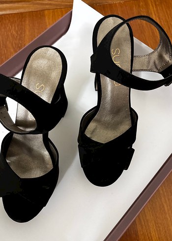 Siyah Platform Topuklu Kadın Ayakkabı - Görsel 5