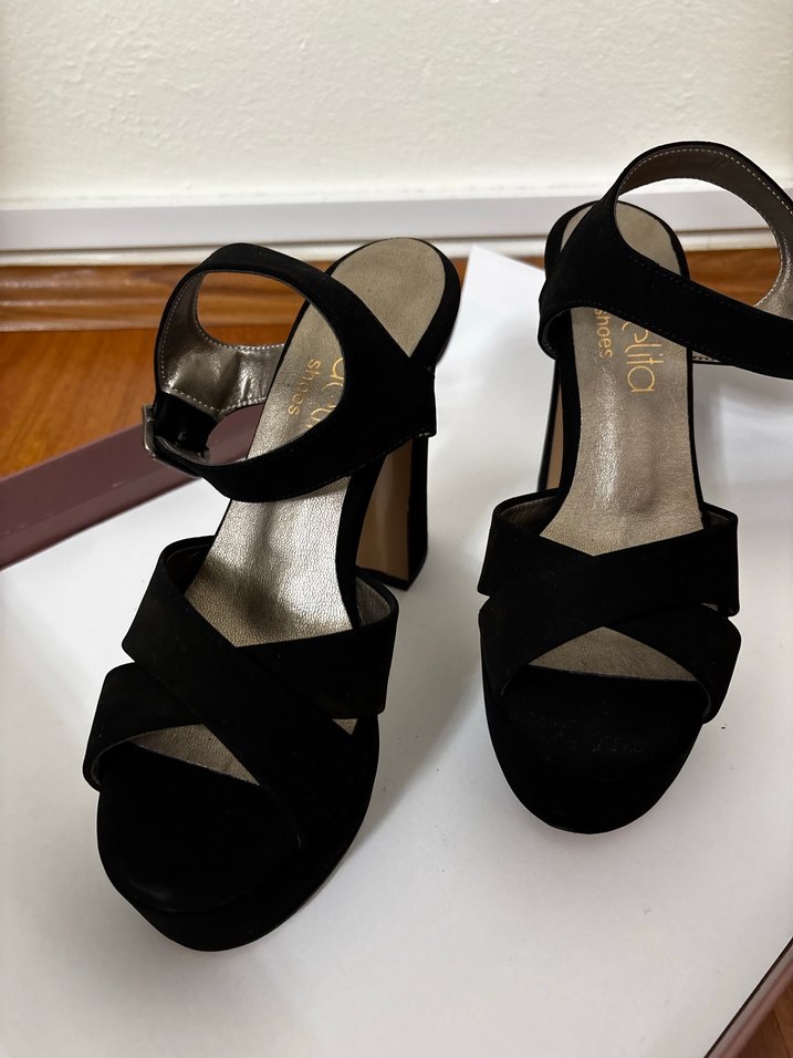 Siyah Platform Topuklu Kadın Ayakkabı - Görsel 4