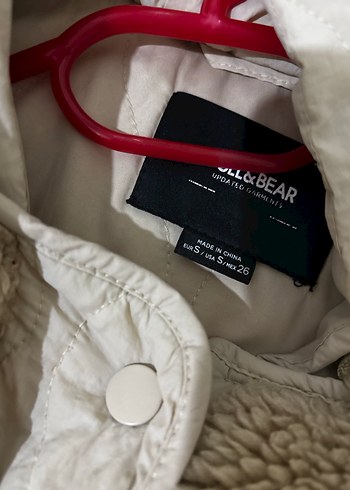 Pull and Bear Crop Polarlı Mont - Görsel 4