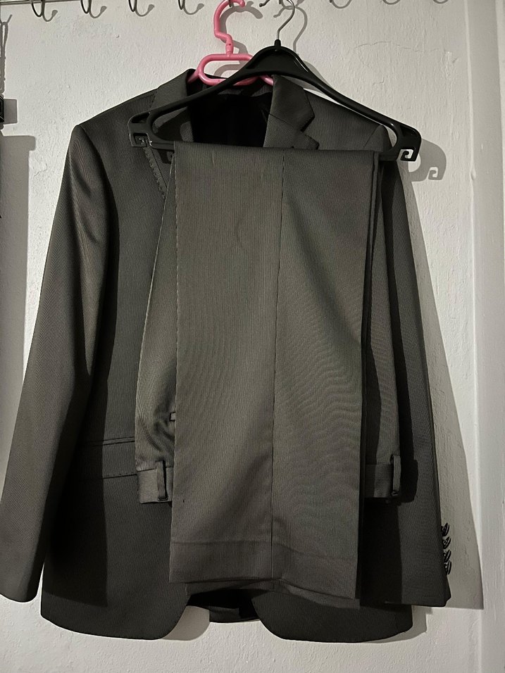 Klasik gri takim elbise - Görsel 4