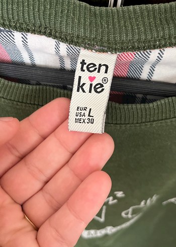 Kadın Yeşil Baskılı Sweatshirt - Görsel 3