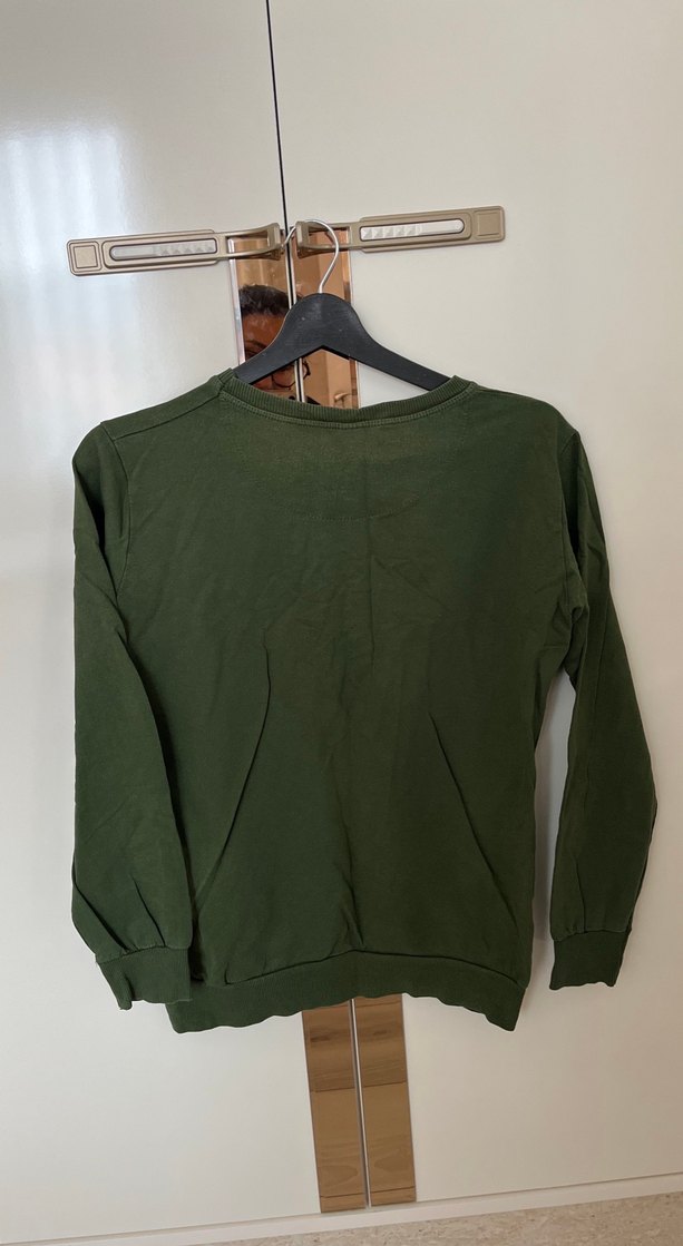 Kadın Yeşil Baskılı Sweatshirt - Görsel 4