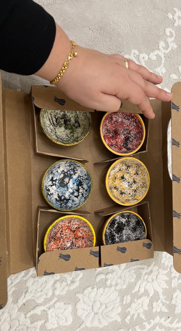 6'lı Seramik Kase Seti - El Yapımı - Görsel 3
