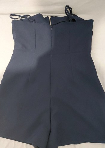 Kadın Lacivert Kolsuz mini  Tulum - Görsel 2