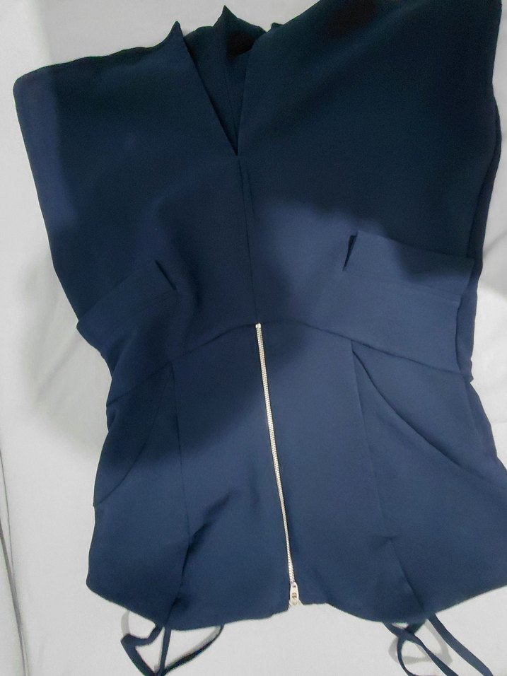 Kadın Lacivert Kolsuz mini  Tulum - Görsel 4