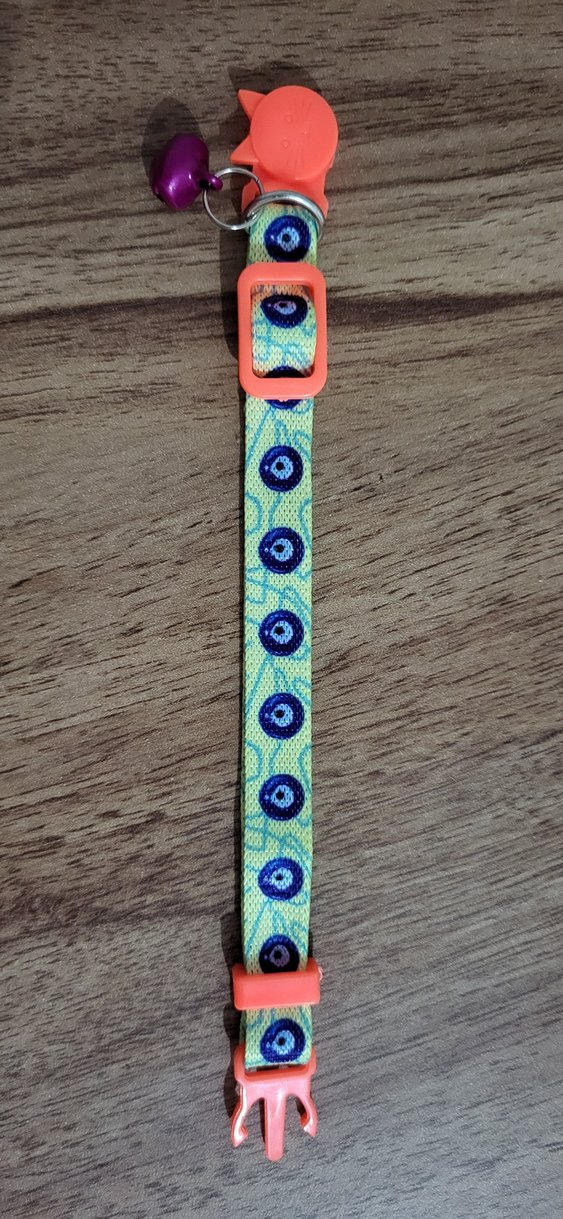 Renkli Nazar Boncuğu Desenli Kedi Tasması - Görsel 2