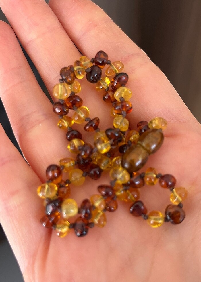 Kehribar damla kolye - Görsel 2