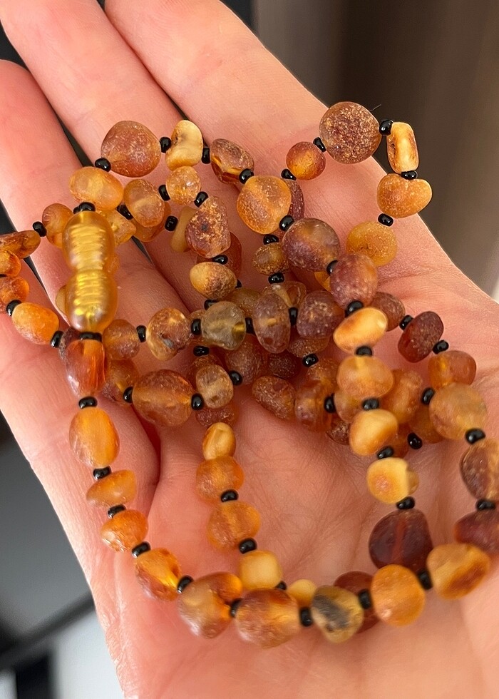 Kehribar damla kolye - Görsel 3