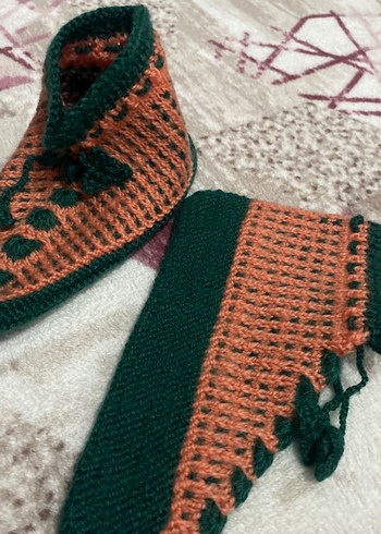 Nakışlı Örgü Ev Botu - Görsel 4