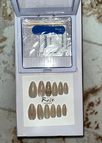 Bej Işıltılı Tırnak Dekorasyonu Seti - Görsel 2