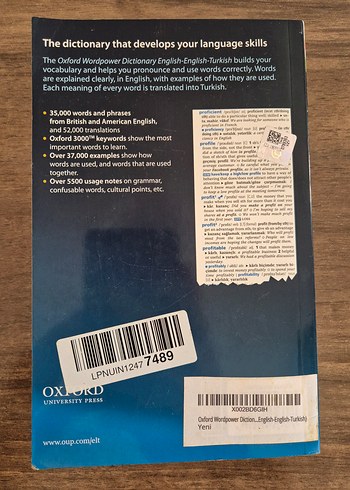 Oxford Wordpower İngilizce-İngilizce-Türkçe Sözlük - Görsel 2