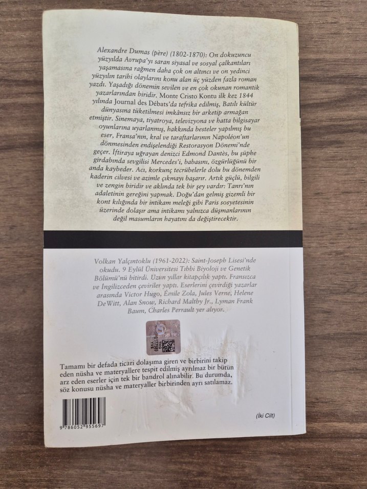 Monte Cristo Kontu - Alexandre Dumas Cilt 1 - Görsel 2