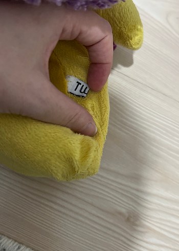 Renkli Mor Detaylı Peluş panduf - Görsel 3