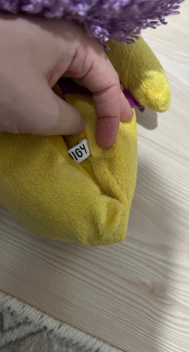 Renkli Mor Detaylı Peluş panduf - Görsel 4