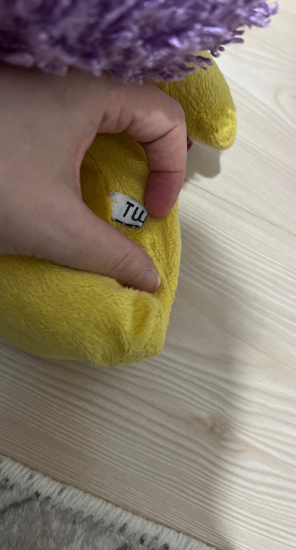 Renkli Mor Detaylı Peluş panduf - Görsel 3