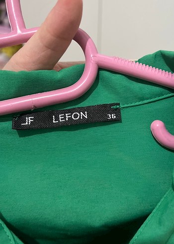 Düğmeli Yeşil Uzun Kollu Kadın Gömlek - Görsel 5