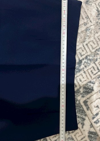 Lacivert Uzun Drapeli Kadın Etek - Görsel 2