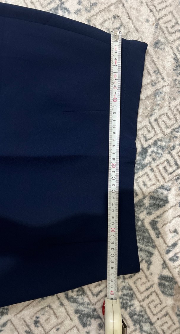 Lacivert Uzun Drapeli Kadın Etek - Görsel 2