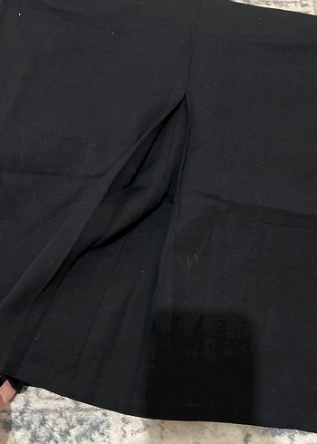 Siyah Uzun Drapeli Kadın Etek - Görsel 6