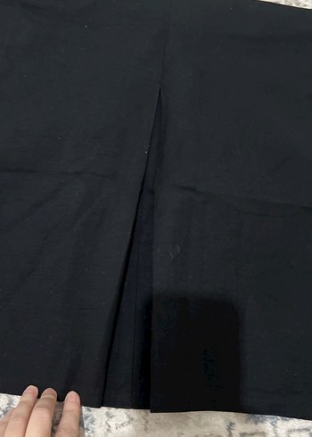 Siyah Uzun Drapeli Kadın Etek - Görsel 5