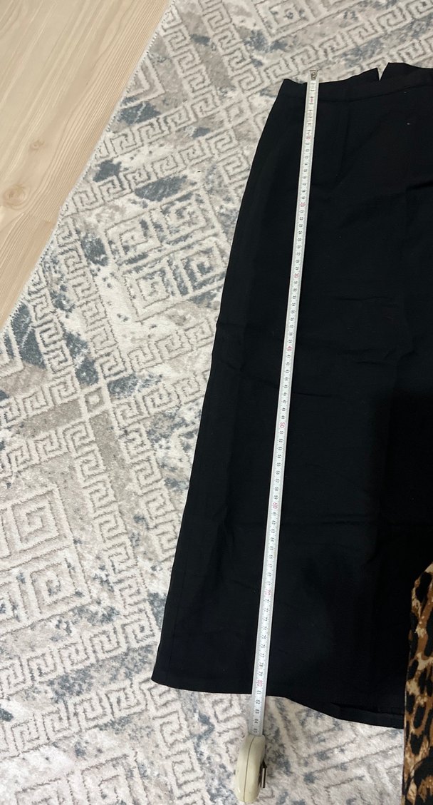 Siyah Uzun Drapeli Kadın Etek - Görsel 3