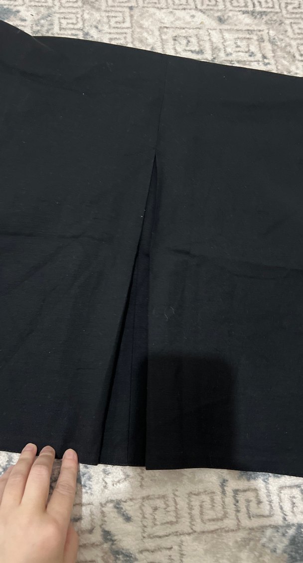 Siyah Uzun Drapeli Kadın Etek - Görsel 5