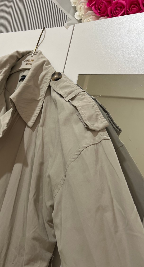 Bej Midi Kadın Trençkot - Görsel 2