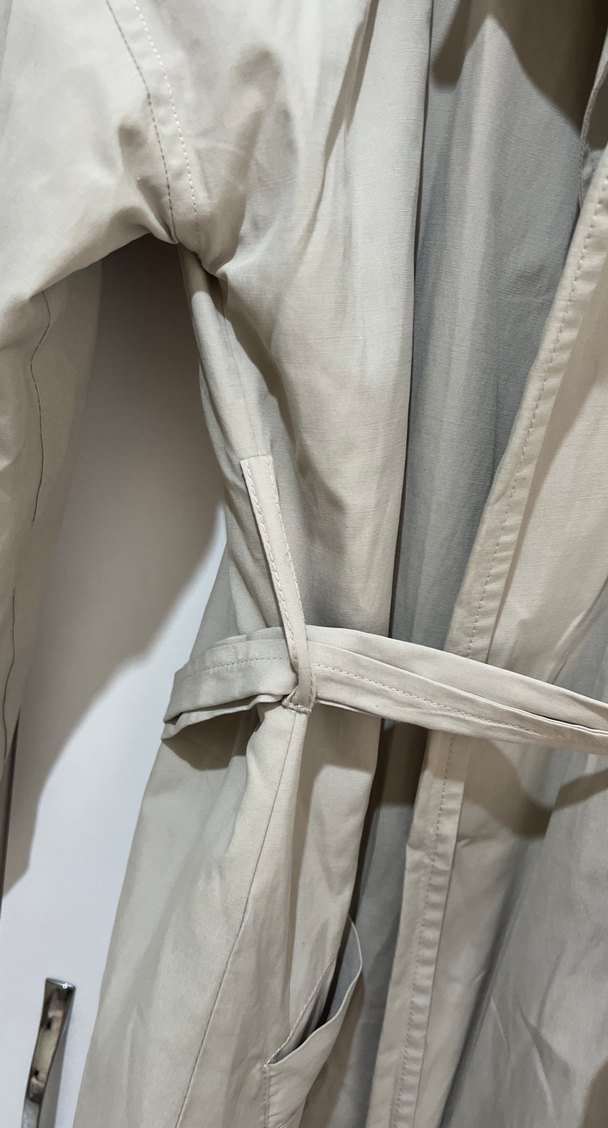 Bej Midi Kadın Trençkot - Görsel 4