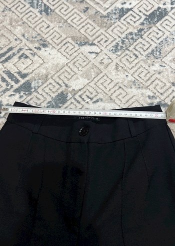 Siyah Kadın Midi Kumaş Pantolon - Görsel 2