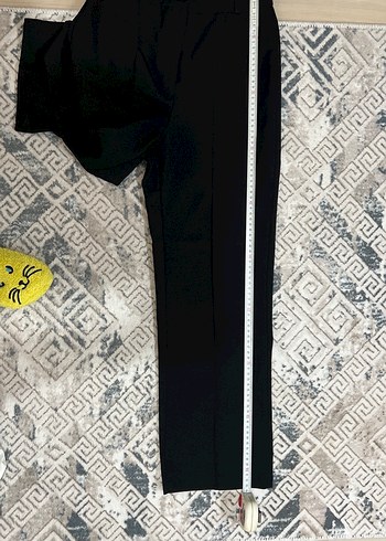 Siyah Kadın Midi Kumaş Pantolon - Görsel 3