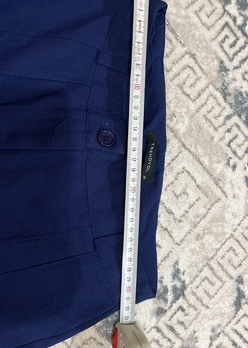 Lacivert Regular Fit Kadın Kumaş Pantolon - Görsel 2