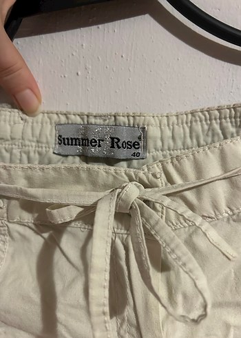 Bej Kadın Kısa Pamuklu Mini Şort - Görsel 4