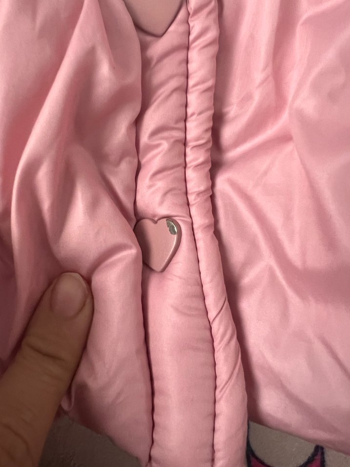 Pembe Kürklü Bebek Kız mont 9 Ay - Görsel 4