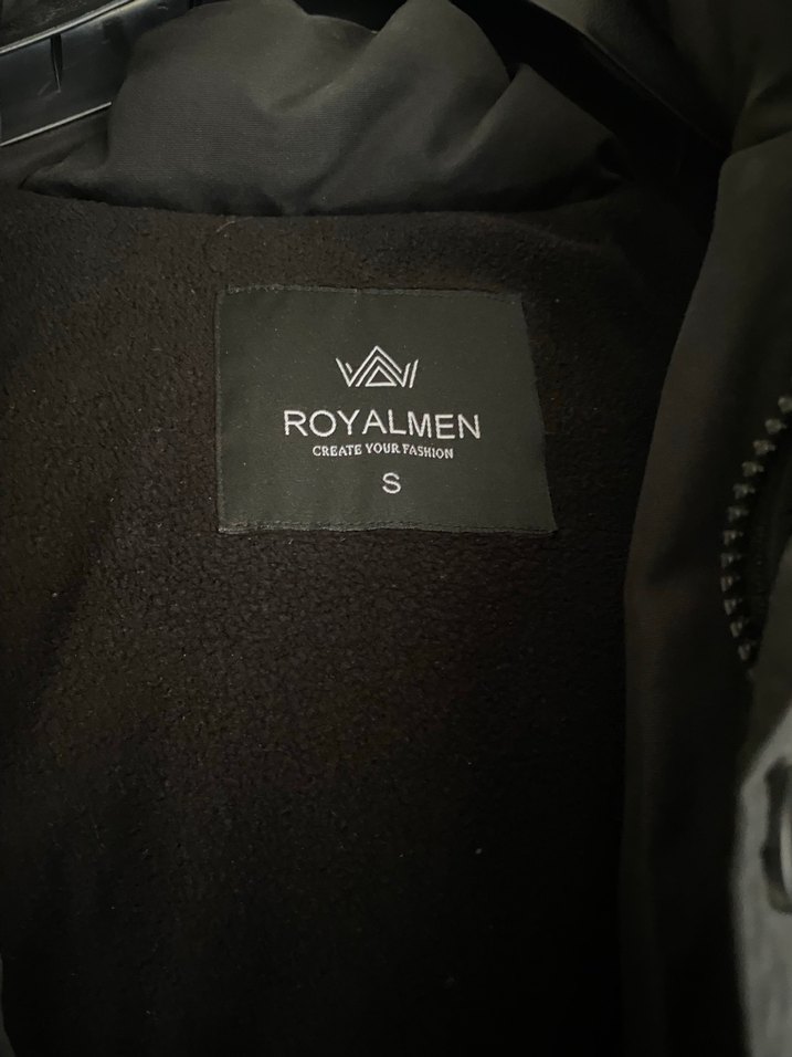 ROYALMEN Erkek Siyah Midi Boy Düğmeli ve fermuarlı mont - Görsel 3