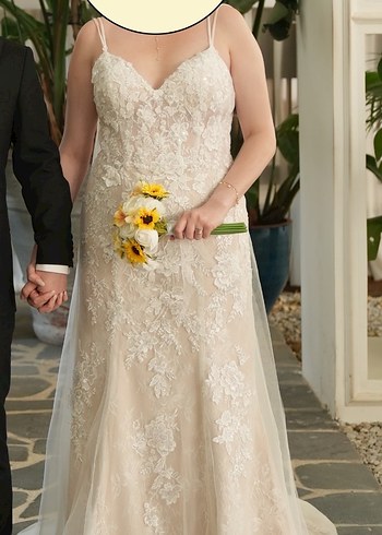 Oleg Cassini Gelinlik + Duvak - Görsel 2