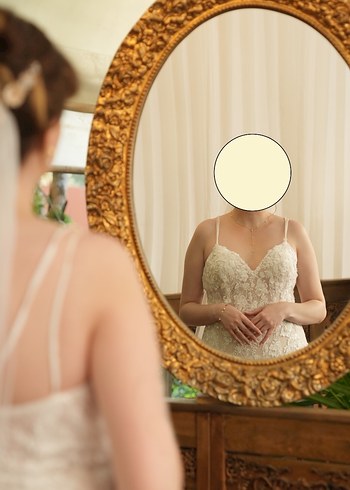 Oleg Cassini Gelinlik + Duvak - Görsel 4