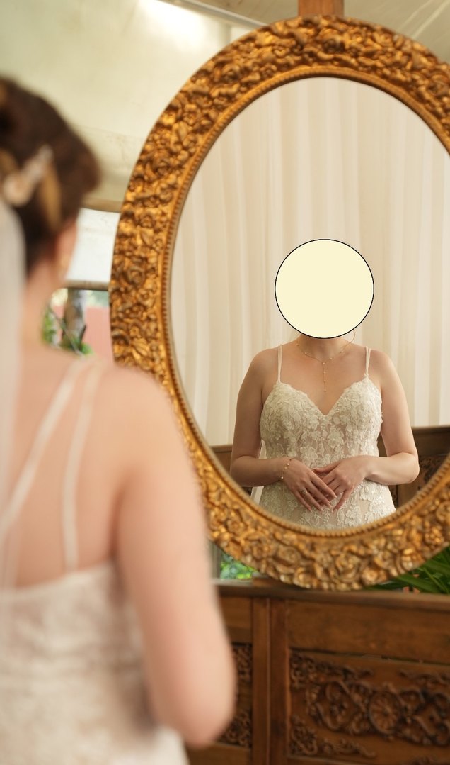 Oleg Cassini Gelinlik + Duvak - Görsel 4