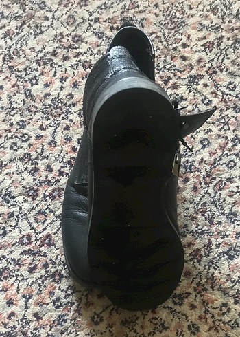 Siyah Deri Bağcıklı Erkek Bot 43 numara - Görsel 3